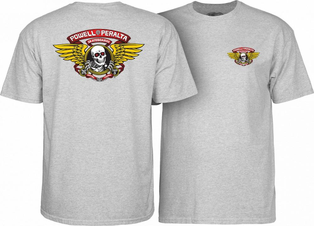 Powell Peralta WINGED RIPPER Футболка для скейтборда ПЕПЕЛЬНО-СЕРЫЙ Унисекс Футболка