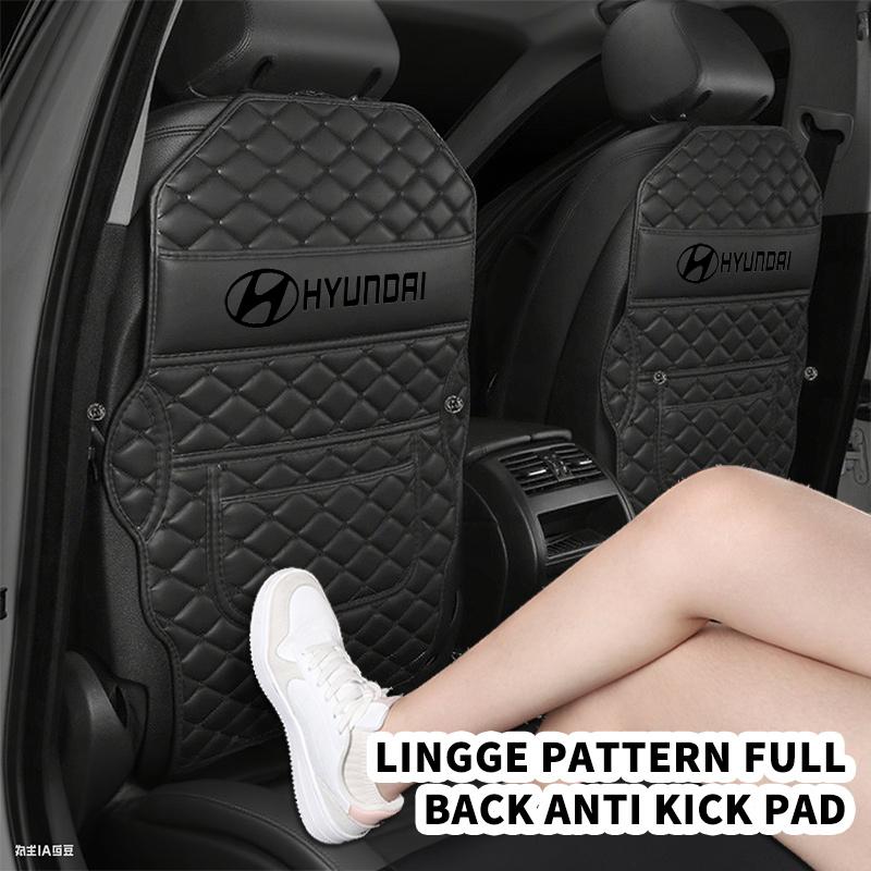 Car Anti Kicks Pad Storage Mat Leather Seat Back Protector Cover For Hyundai i30 i20 i10 i40 Tucson Kona Sonata Veloster Elantra u1