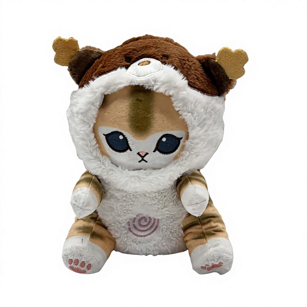 Breathing Stress Relief Toy Dress-Up Cat Calming Shark & Raccoon Plush Doll with PP Cotton Filling 31cm-50cm for 14+ Years