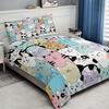 Fashion Cartoon Cat Animal 3D Print Bedding Set Soft Comfortable Duvet Cover King Queen Twin Single Size Bithday Gift Room Decor