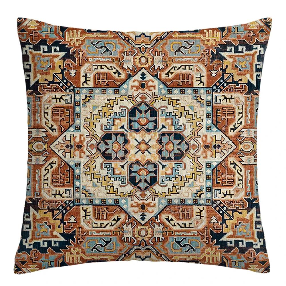 Moroccan Ethnic Cushion Cover, Short Plush Pillowcase 40x40 45x45 50x50 60x60, Sofa Decorative Cushion Cover, Home Decoration