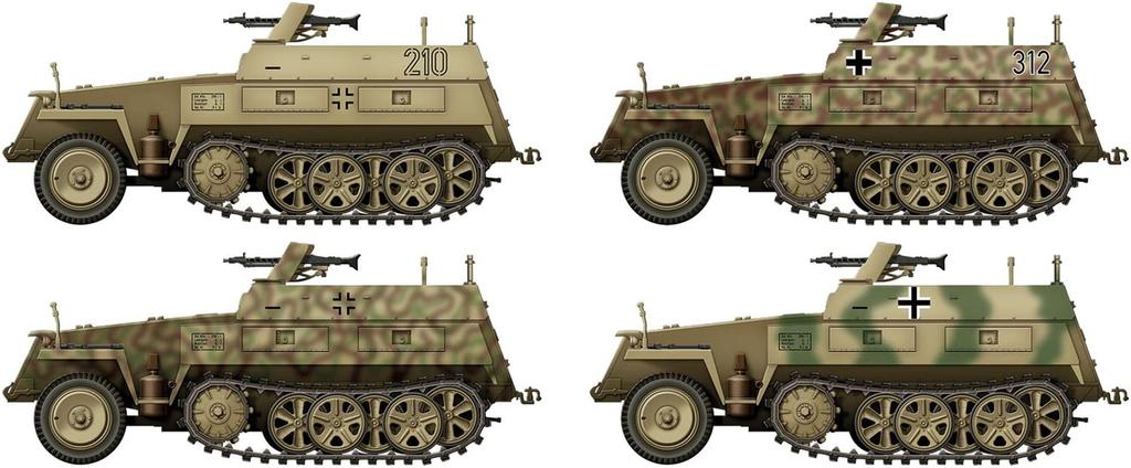 Das Werk scale German Plastic Model Kit Molded in Color 1/35 le.SPW Sd.Kfz.250/1 Ausf.B (Neu) Half-Track USCDW35029,