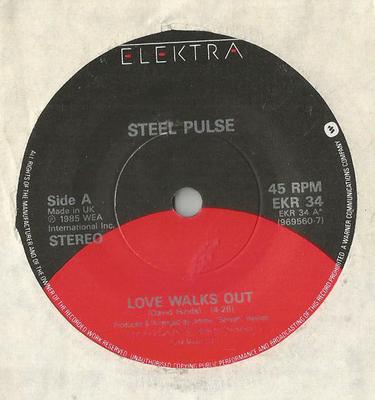7-дюймовая пластинка STEEL PULSE Love Walks Out EKR34 Elektra 1985 UK Регги Ска Даб Б/у