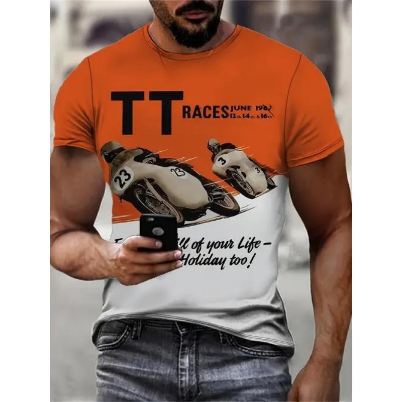 Летний топ с круглым вырезом и 3D-принтом в виде цветных блоков, модные повседневные футболки с короткими рукавами для мужчин