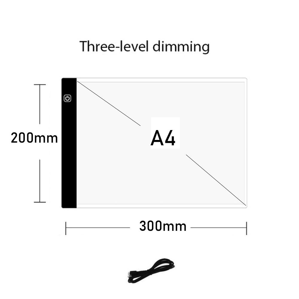 3-уровневый светодиодный блокнот для рисования с регулируемой яркостью, игрушка A5 A4, доска для детской живописи, образовательный творческий планшет, эскиз