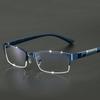 Metal Anti-blue Light Reading Glasses Farsighted Eyeglasses Men Business Eyewear Diopter