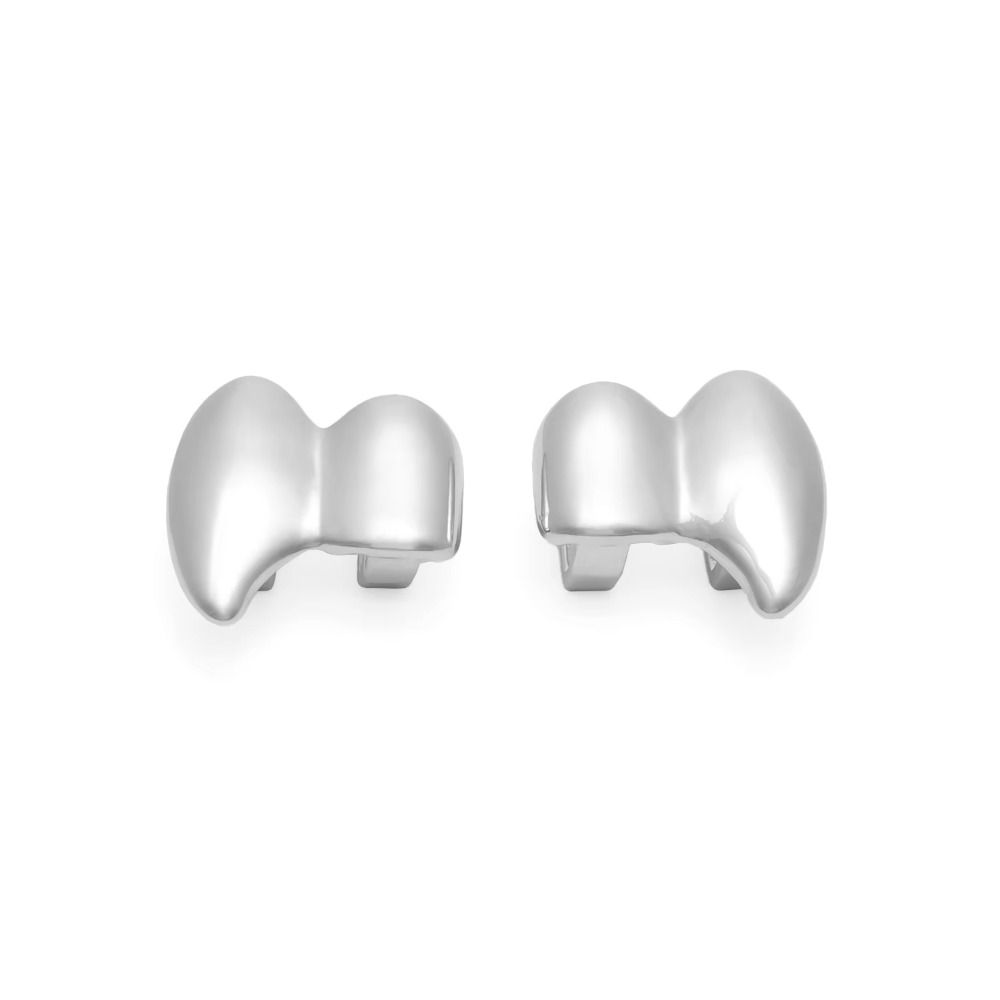2Pcs/Set Halloween Gift Hip-Hop Tooth Grills Gold Silver Color Fangs Dental Grills for Women Men