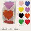 500pcs Colorful Heart Shaped Stickers - Waterproof, Removable, Perfect For Birthdays, Confessions, Weddings, Birthdays, Valentine's Day DIY Labels