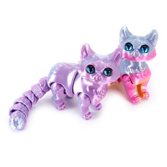 3D-печатная фигурка кошки, подвижные суставы, фигурка кошки, шарнирная модель животного, игрушка для домашнего офиса, книжной полки, украшения рабочего стола, орнамент