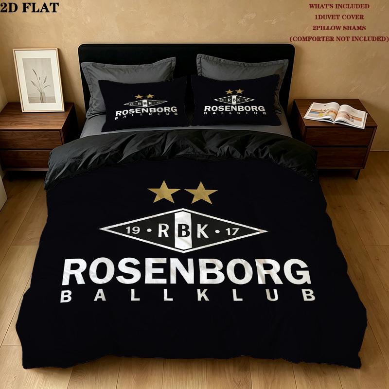 Rosenborg BK Pattern Bedding Quilt Set Home Decoration Gift (1 * duvet cover + 2 * pillowcase without core)
