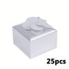 25 шт. подарочных коробок из крафт-бумаги, квадратные коробки для свадебных конфет, компактные и портативные для ювелирных изделий, конфет или небольших подарков, изысканное свадебное украшение