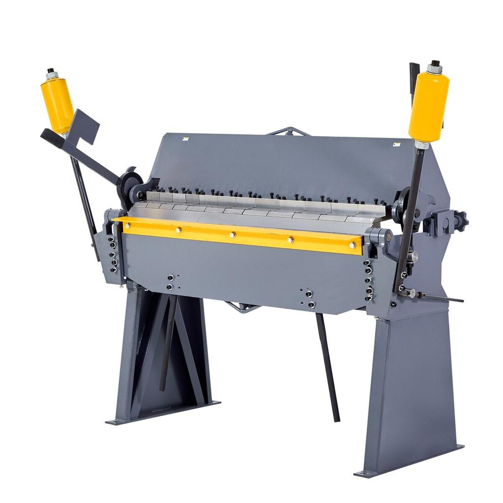 Box and Pan Brake, 1220 mm/48 inch Sheet Metal Bending Brake, 12-Gauge Mild Steel Capacity, 0-135 Degree Adjustable, Metal Bender Machine with 8