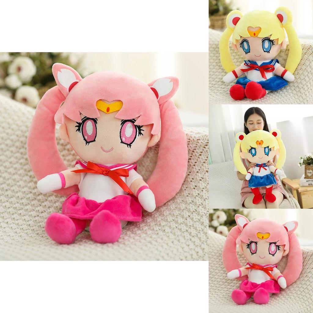 Sailor Moon Rabbit Cartoon Stuffed Doll With Pink And Yellow Colors For Kids