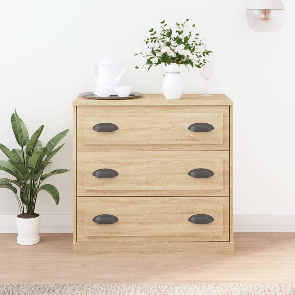 Sideboard in Sonoma Oak Finish 70 x 35.5 x 67.5 cm Particleboard