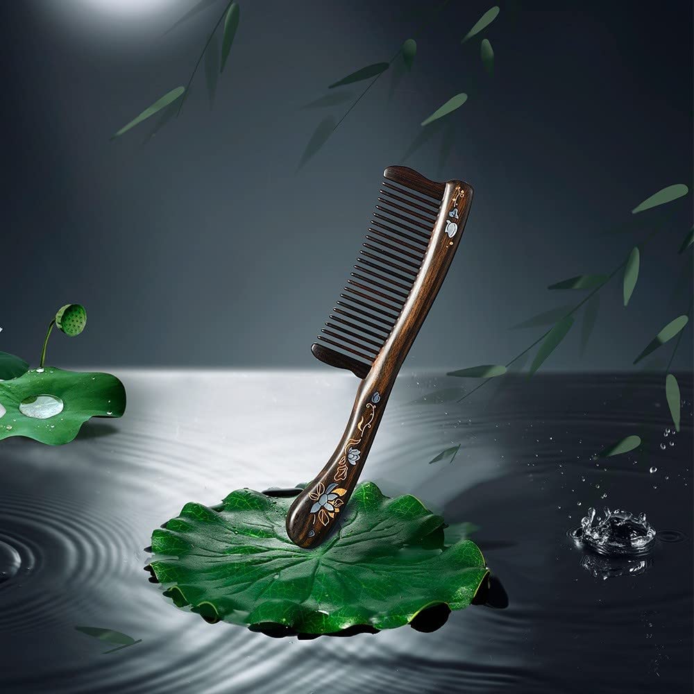 TAN MUJIANG деревянная расческа для ухода за волосами роскошный набор расческа с винтовыми зубцами слова лотоса чехол в комплекте антистатический