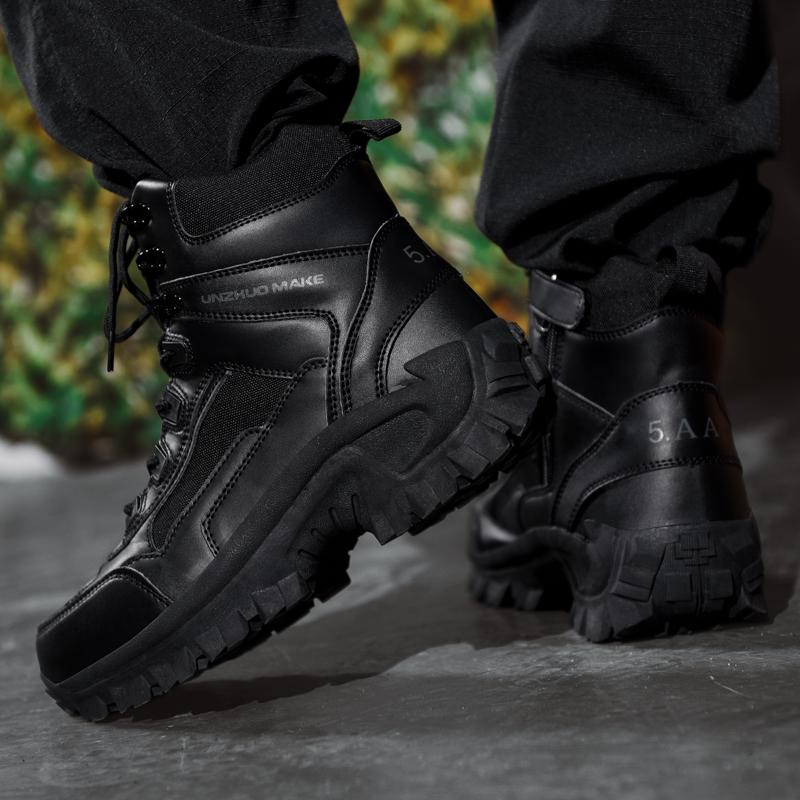 Мужские тактические ботинки, армейские ботинки, мужские водонепроницаемые ботильоны в стиле милитари, мужские уличные ботинки, рабочая защитная обувь, походная обувь для скалолазания