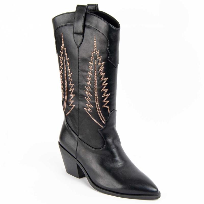 Bota De Tacón Para Mujer. Montevita Tejan2 100942