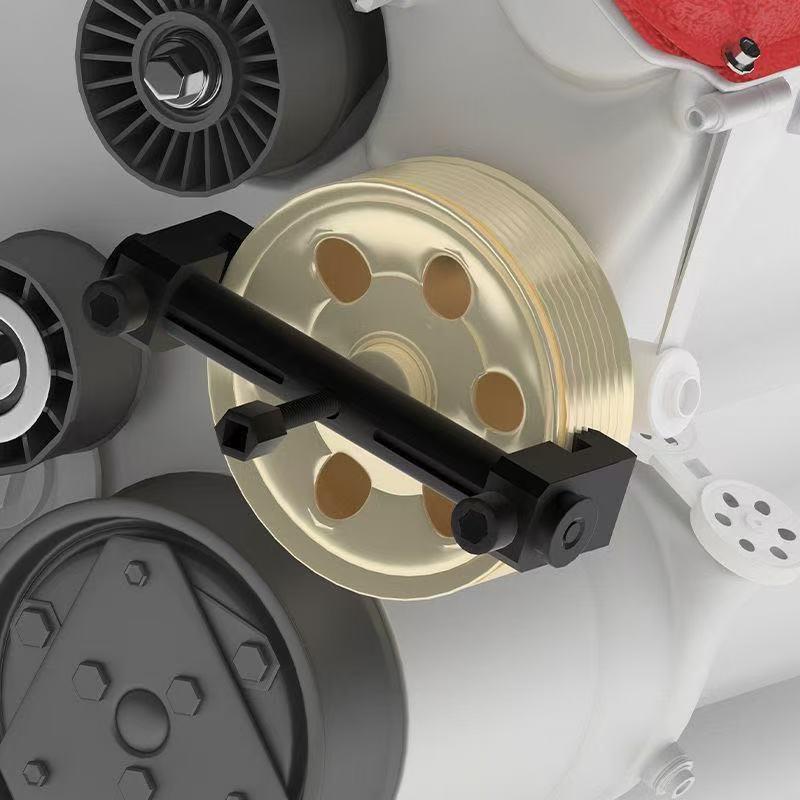 Инструмент для снятия коленчатого вала и шкива для крыльчаток вентилятора и разборки рулевого колеса