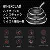 HexClad Hybrid Frying Pan Safe Direct Sales Only with Tempered Glass with Lid Non-stick [26cm] [Non-stick Treatment] IH/oven/dishwasher (manufacturer