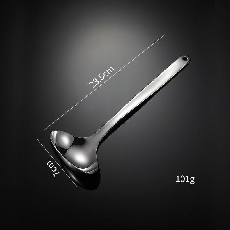 HANYANG 304 Stainless Steel Soup Shell Leakage Spoon Gold Titanium Plated Multi-specification Hot Pot Soup Spoon Household Kitchen Tableware