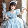 Girls' Spring and Autumn 2026 New Children's Sweater Elsa Princess Dress