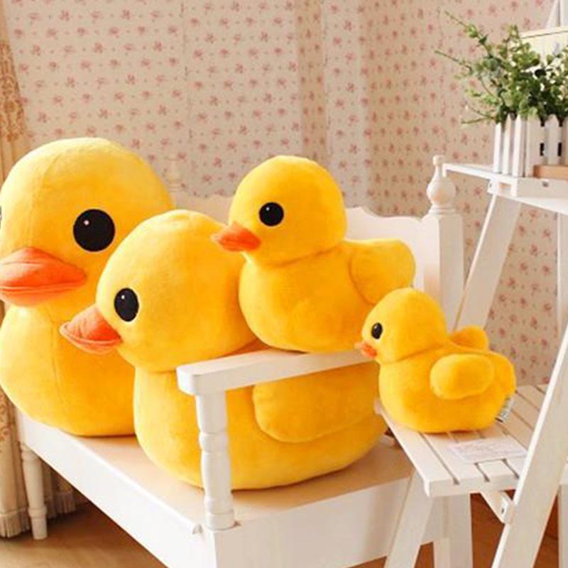 Мультяшная желтая уточка плюшевая игрушка - популярная детская кукла
