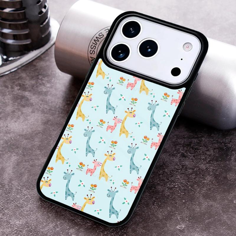 Милый Чехол Для Телефона С Жирафом Для iPhone 17 16 15 14 13 12 11 Pro Max Plus 17Air Мягкий Силиконовый Чехол