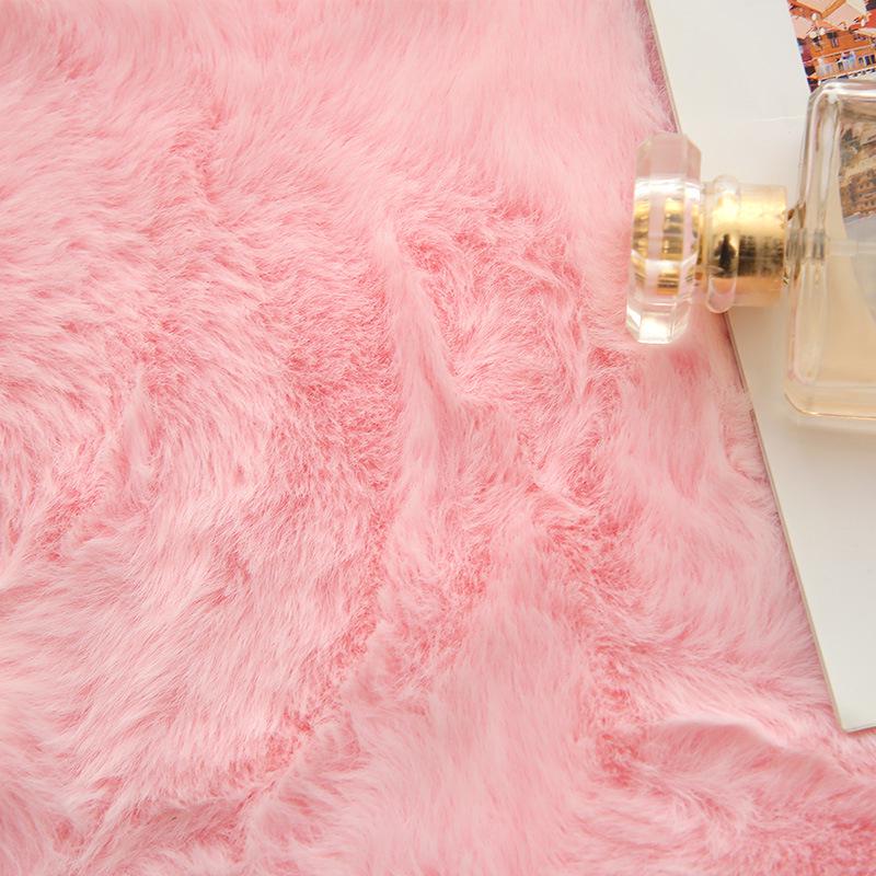 Плюшевый ковер из искусственного кроличьего меха для гостиной, спальни или эркерного окна – машинная стирка, толстый и с полным покрытием.