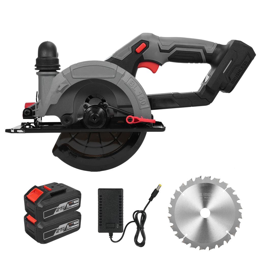 6-дюймовая электрическая циркулярная пила, 21 В, 6800 об/мин, бесщеточный двигатель, компактная циркулярная пила, плиткорез с пилой 24 зуб.