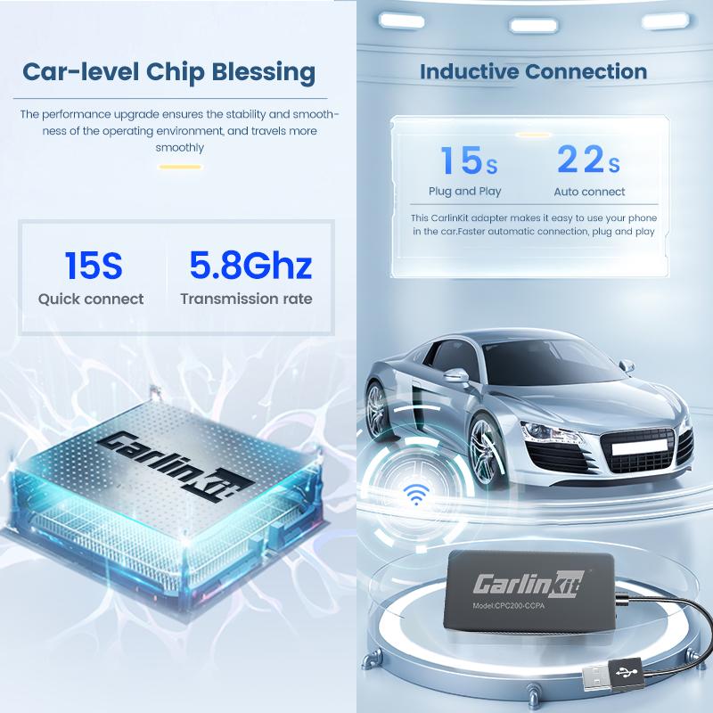 Portable Car Radio Maps Control 4 in 1 carlinkit Sem Fio Ccpa Carplay Wireless Adapter Android Auto Mirrorlink Tv Smart Ai Box