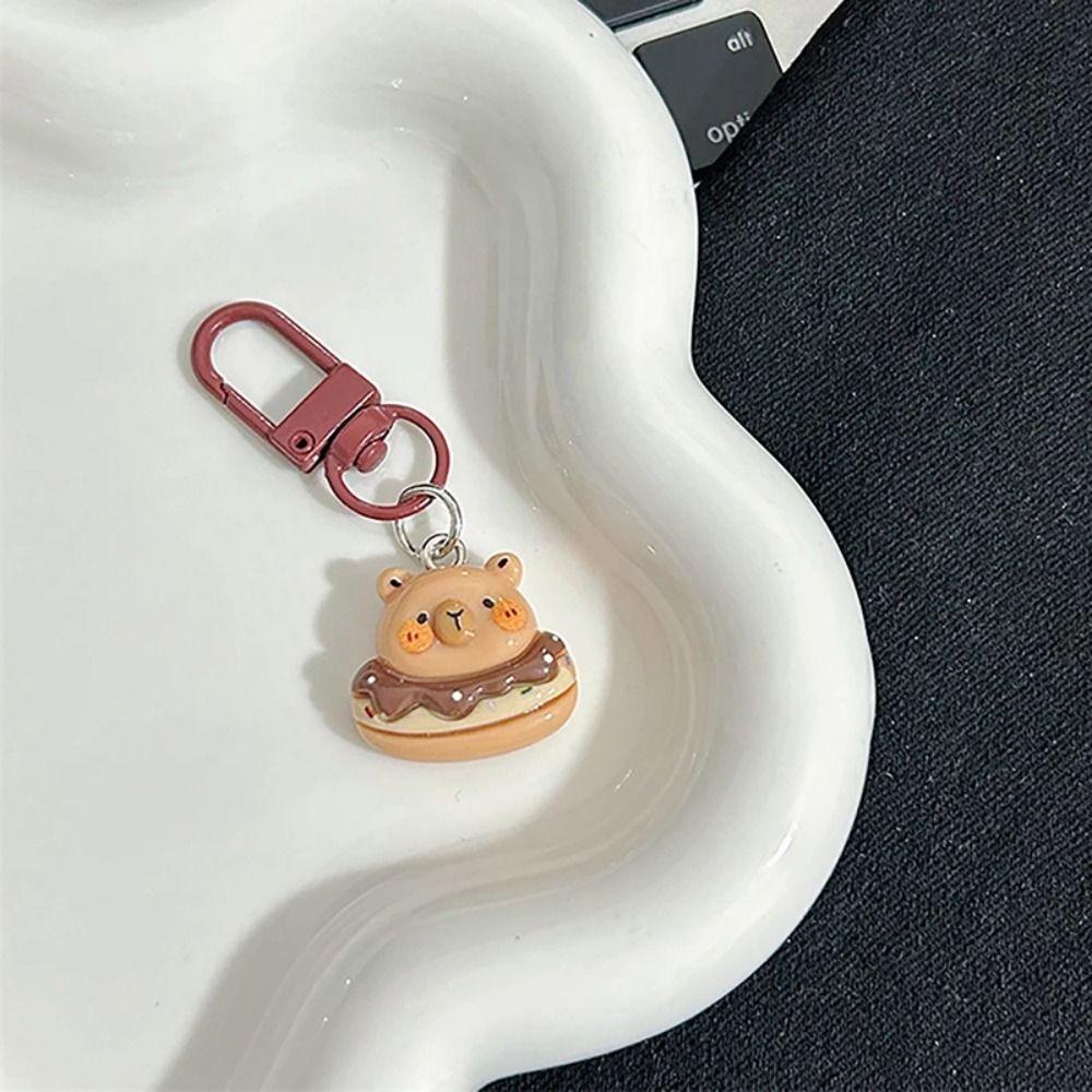 Capybara Pumpkin Capybara Keychain Creative Capibara Bag Hanging Donut Kapibara Pendant  Kids