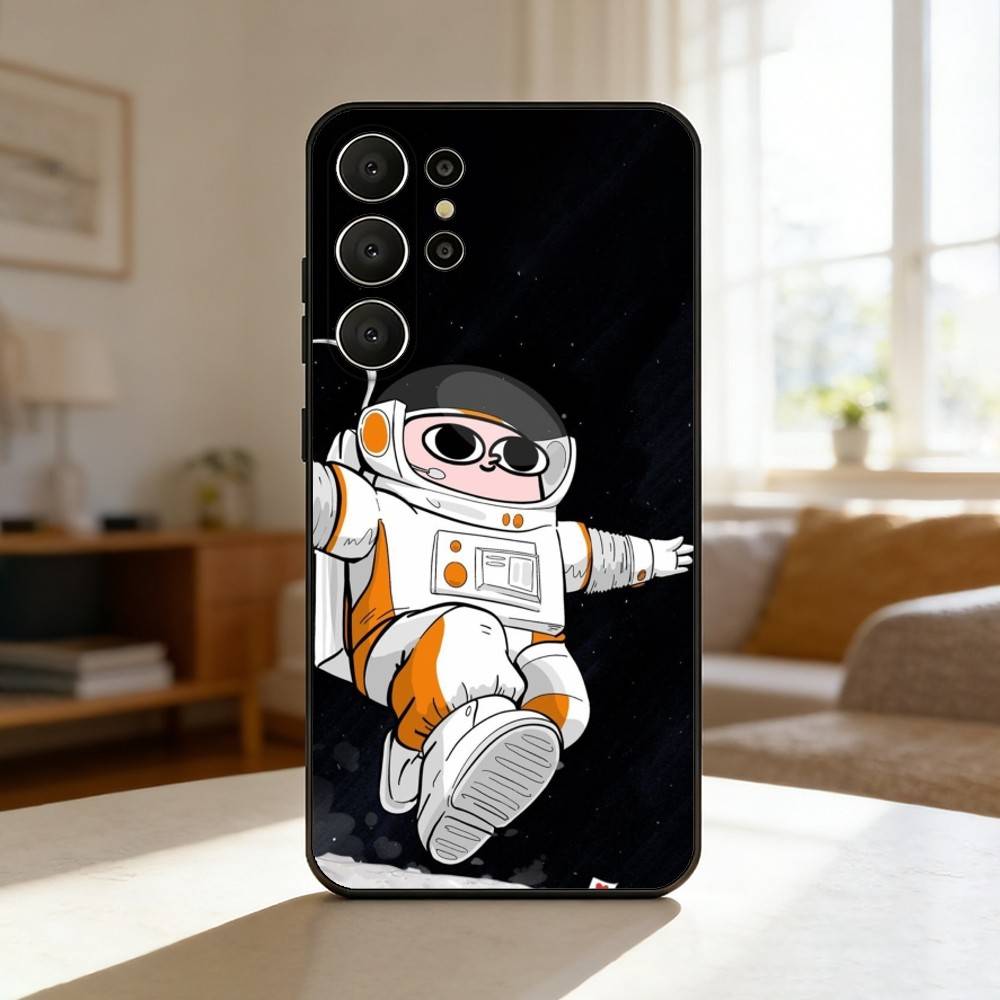 Cartoon K-Ketnipz Cute Painting Phone Case For Samsung S26,S25,24,23,22,30,21,10,9,Ultra,Plus,Lite,Black Soft Case