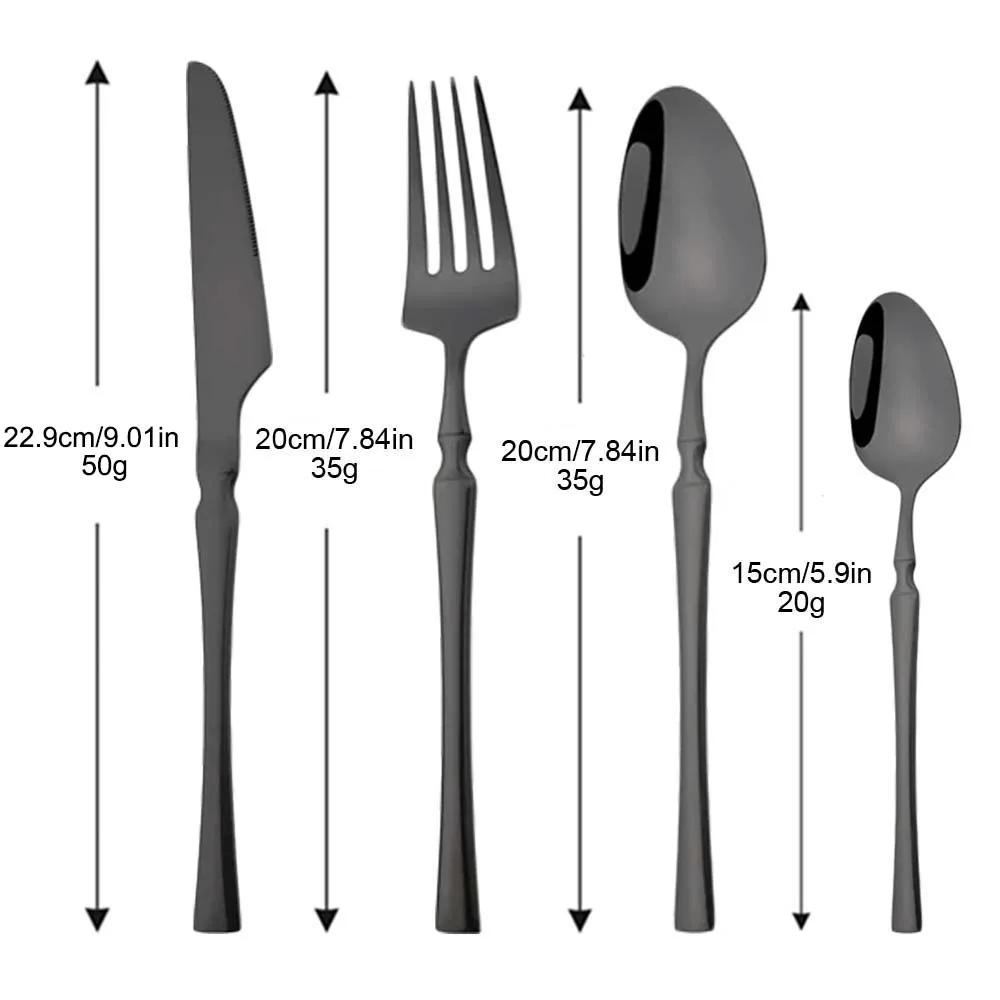 6 шт. зеркальные столовые вилки столовые приборы черные вилки из нержавеющей стали столовые приборы кухонное столовое серебро западная столовая посуда набор вилок для ресторана