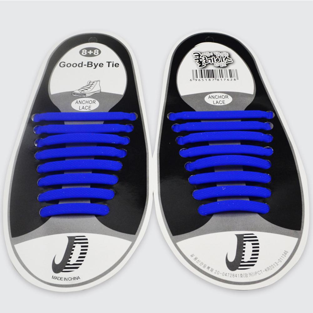 Sport Men 16pcs/set Elastic Multicolor Teen Women Silicone Shoelaces Boys Girls  Supply