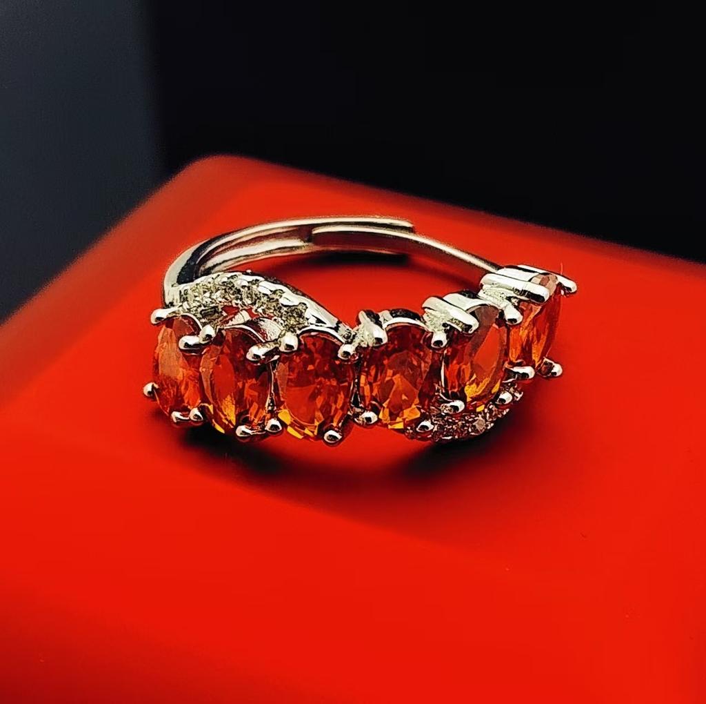 Imitation Natural Amethyst Ring, Women'S Multi-Grain Inlaid Ring, Open Ring, Simple And Exquisite Jewelry