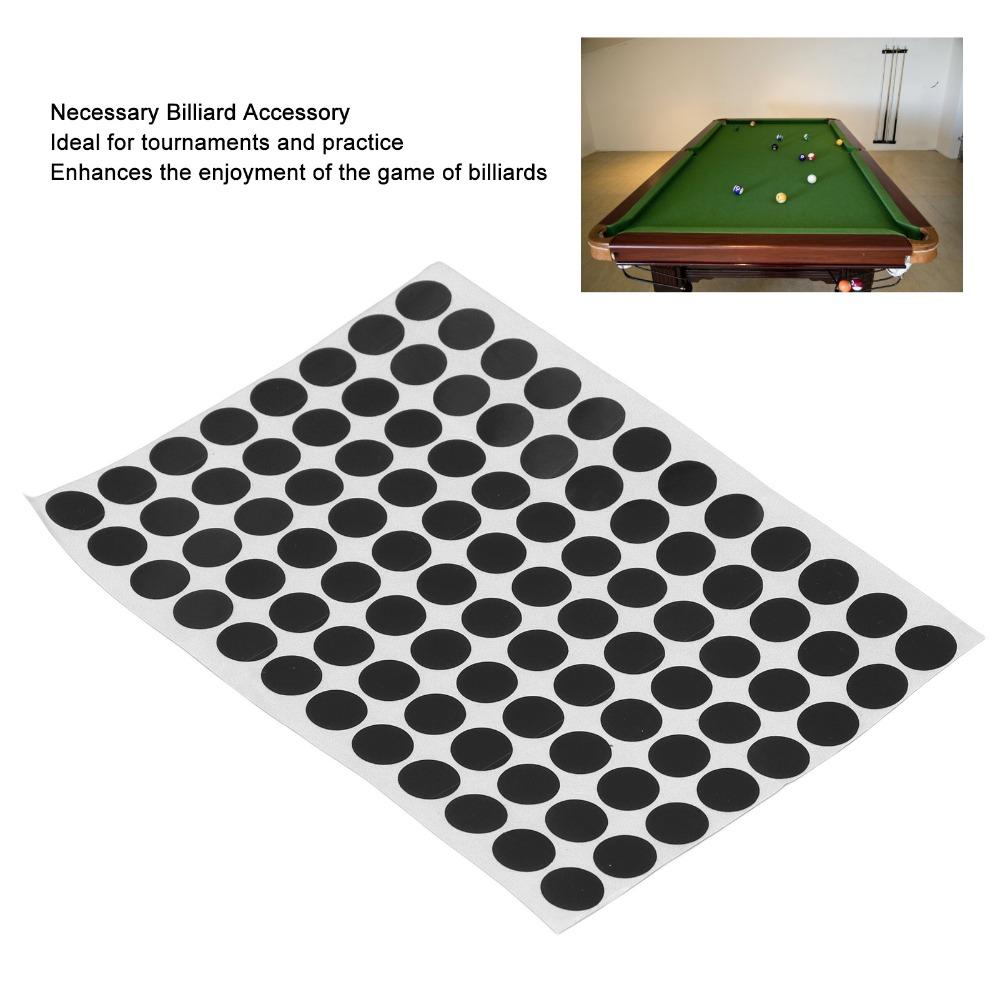 96pcs 12mm Pool Table Marker Dots Position Stickers Point Stickers Pool Ball Position Marker Black Billiard Spot Sticker