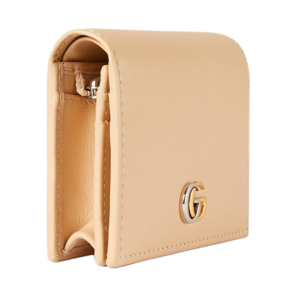 Gucci GG Marmont Palladium Tone Leather Card Holder Women accessories Light-Beige 790055-0QG0G-5701