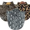 Women's Detachable Faux Collar Insert Leopard Snakeskin Print Half Shirt Blouse Lapel False Collar Decorative Favor