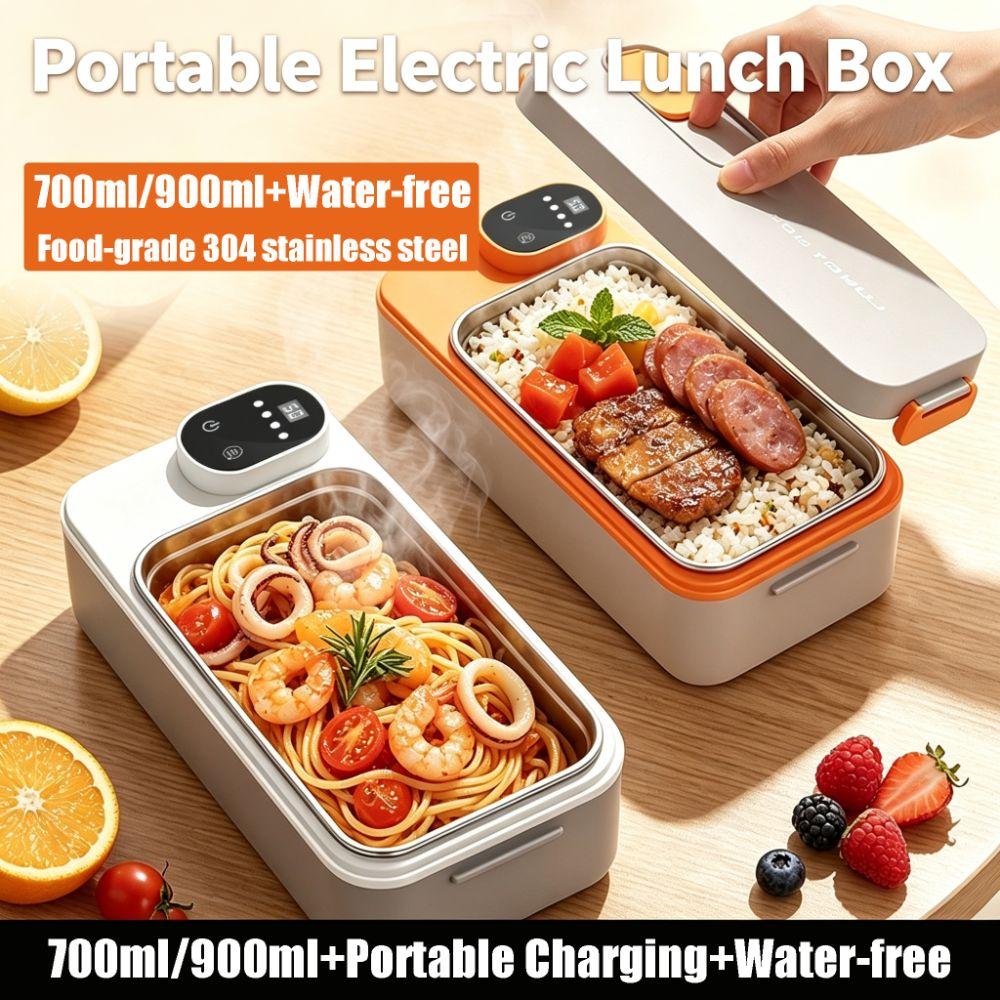 700ml/900ml Heating Lunch Box Water-free Electric Food Warmer for 700ml/900ml Lunch
