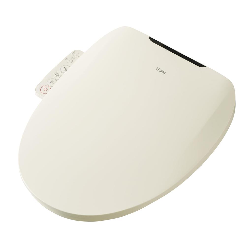 Haier Instant Warm Water Cleaning Toilet Seat Ivory Auto Nozzle Cleaning Stainless Steel Nozzle Antibacterial Treated Toilet Seat JB-SS51A (C)