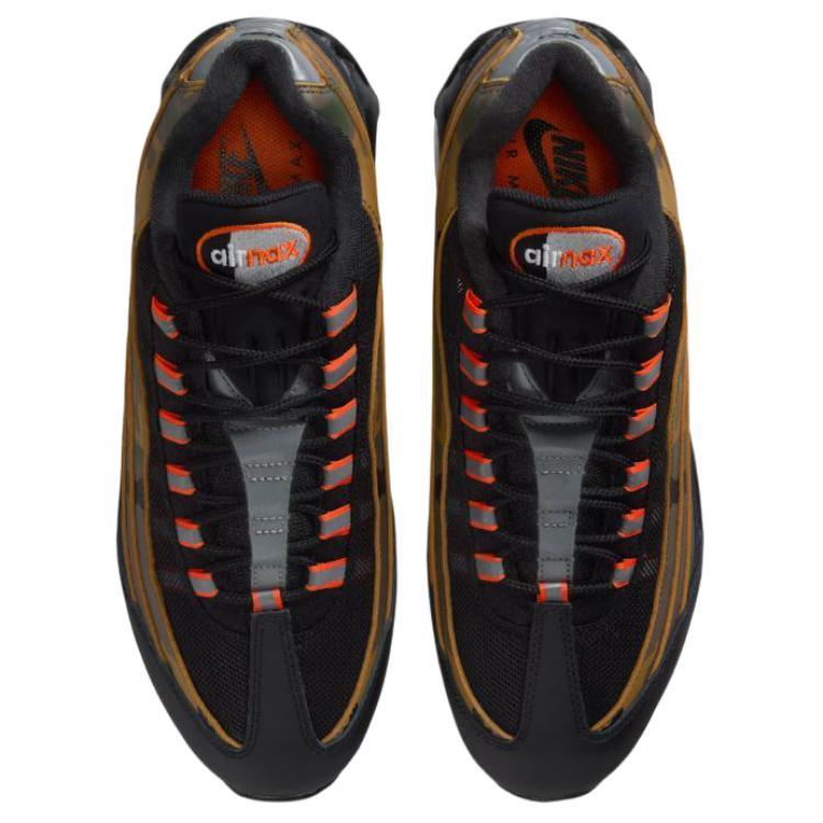 Nike Дышащие кроссовки для бега Air Max 95 Унисекс Черные с коричневым Кроссовки Повседневная обувь HQ1973-001