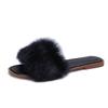 Fashion Bedroom Slides Shoes for Women 2024 Fuzzy Low Heel Summer Soft House Furry Sandals Woman Slippers Green Home Luxury On Promotion