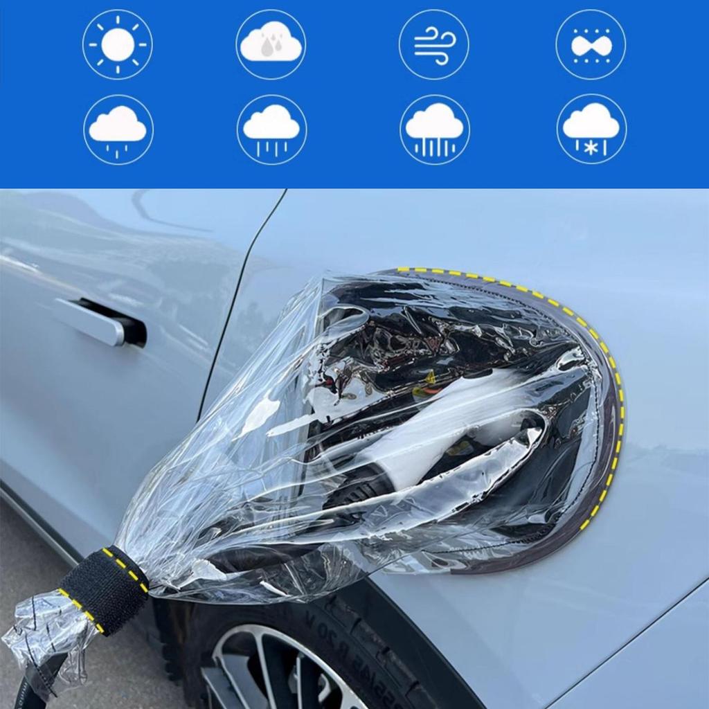 Защита от дождя для зарядного порта автомобиля Магнитная крышка для разъема зарядного устройства электромобиля Прозрачный снегозащитный протектор для зарядного порта автомобиля