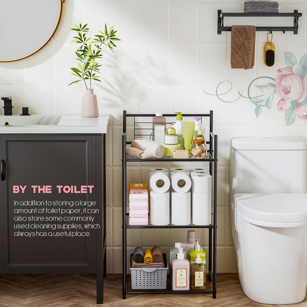 LEEDA 3-ярусные отдельно стоящие многоцелевые стеллажи для хранения, сверхпрочный металлический стеллаж, для демонстрации растений, цветов, принадлежностей для ванной, для кухни, ванной комнаты