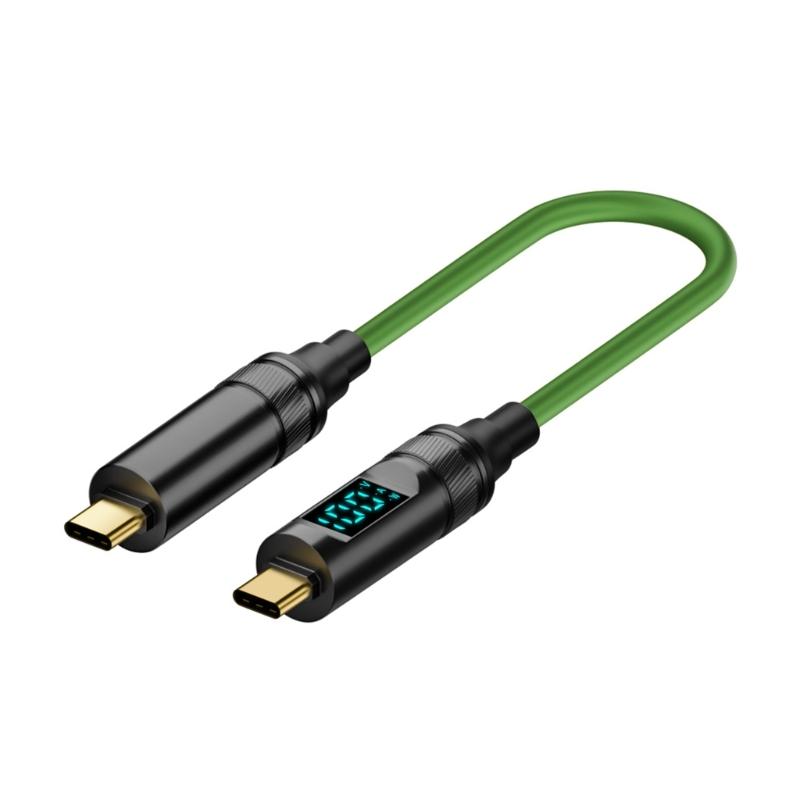 PD100W Quick Charging Cable USB C to TypeC Wire with LED Screen, 8K Video Output & OTG Support