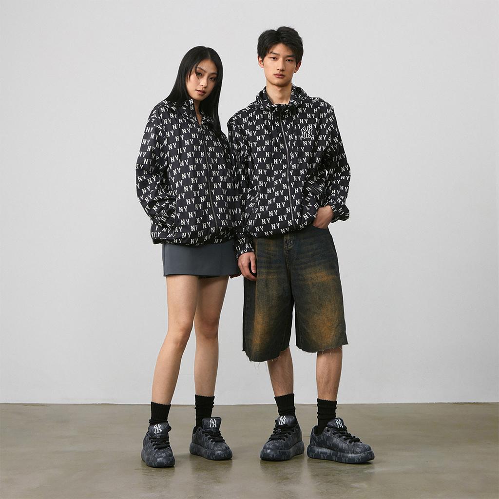 New MLB MONOGRAM Reading Collection New York Yankees Jackets Coats Unisex Black 3AWJM0143-50BKS