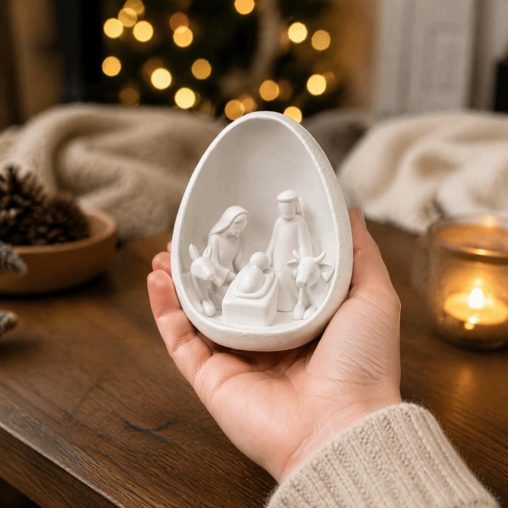 3D Printed Nativity Scene Statue Plastic Religious Decor Mini Nativity Scene Figurine Living Room