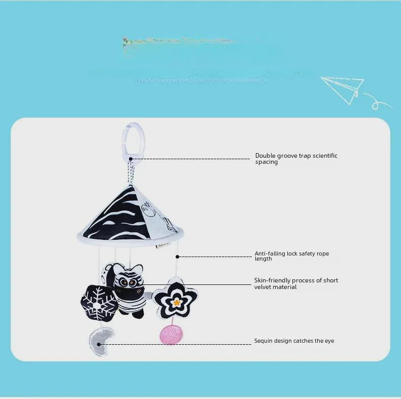 Aipinqi черно-белая подвесная машинка и детская кроватка игрушка-музыка для раннего образования