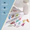 30pcs Lobster Claw Fastener Keychain Swivel Trigger Clips Zinc Alloy Colorful Key Chain Clips Snap Hook Jump Flat Split Ring DIY Craft Jewelry Making