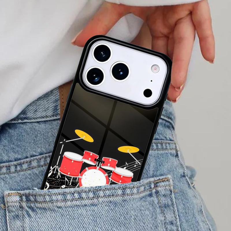 Чехол для телефона с изображением музыкального инструмента Барабан для iPhone 17ProMax 12 13 14 15 16e 17 Pro Max Plus Air Case